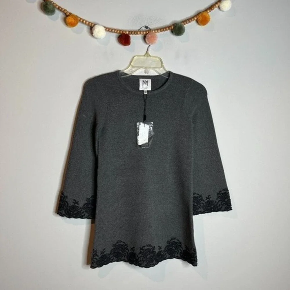 NWT Milly Minis grey embroidered lace dress